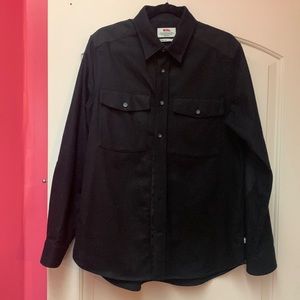 Fjallraven Men’s M Black Comfort Fit Ovik Re-Wool shirt